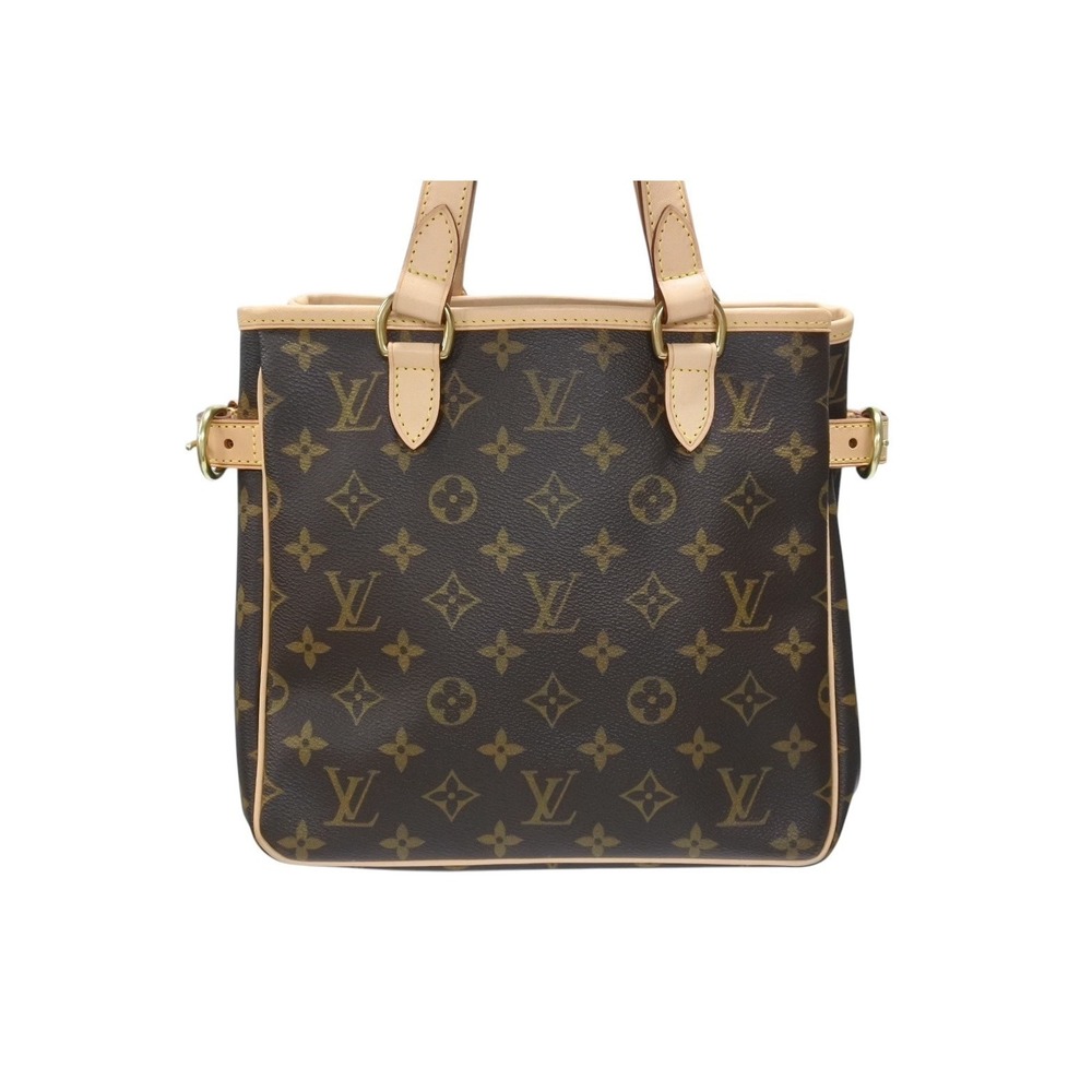 Louis Vuitton Batignolle Brown Leather Bag Monogram Shoulder